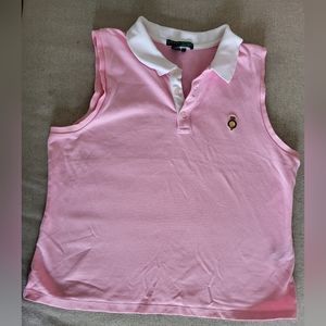 Bubble gum pink Ralph Lauren Sleeveless Polo size Large